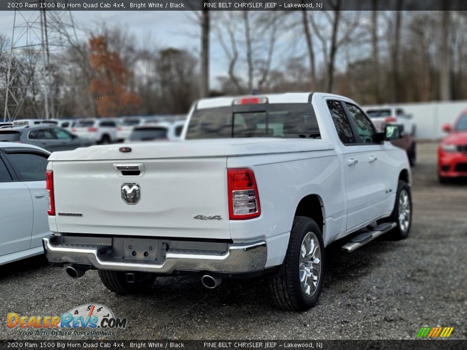 2020 Ram 1500 Big Horn Quad Cab 4x4 Bright White / Black Photo #4