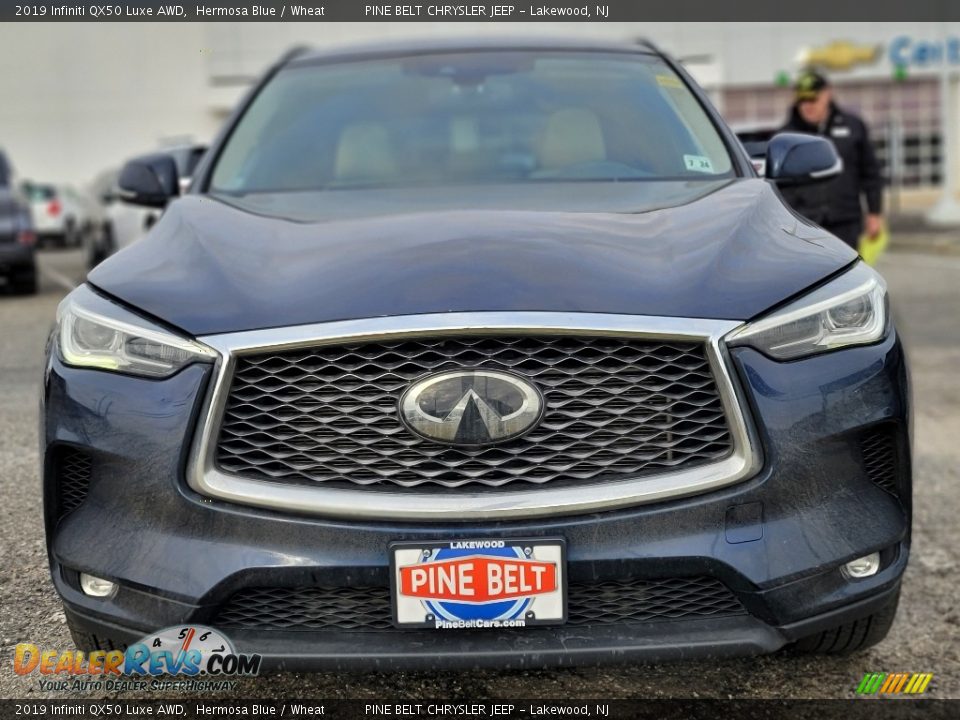 2019 Infiniti QX50 Luxe AWD Hermosa Blue / Wheat Photo #2