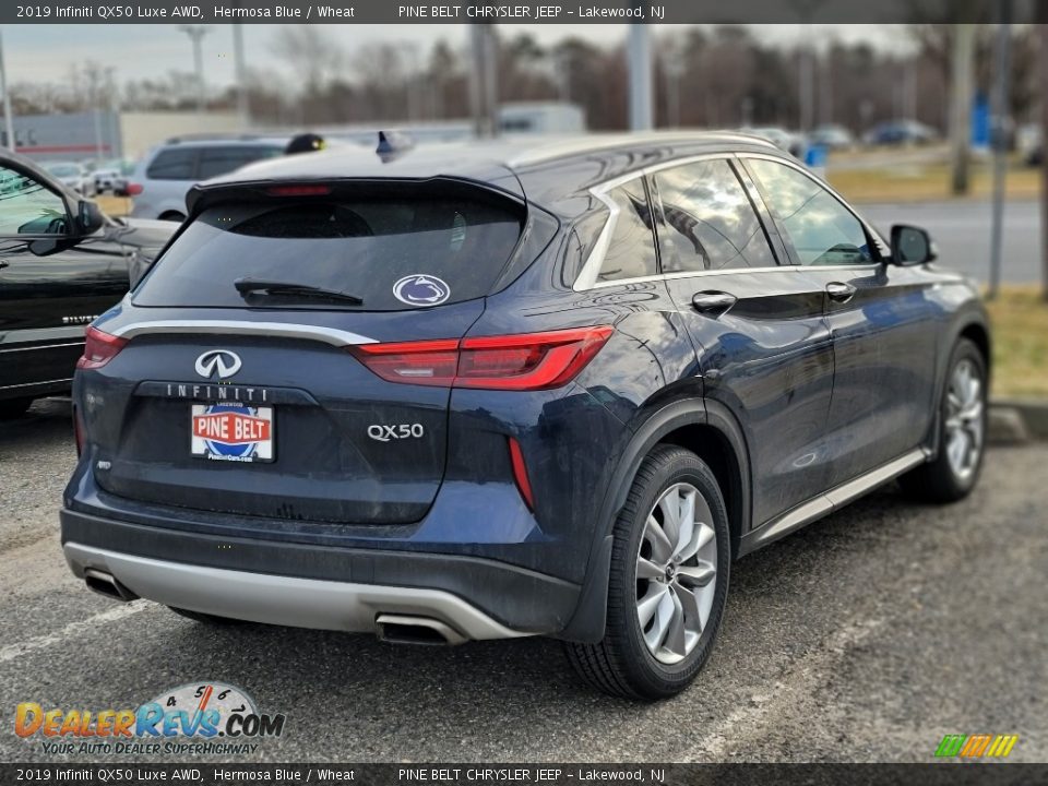 2019 Infiniti QX50 Luxe AWD Hermosa Blue / Wheat Photo #4