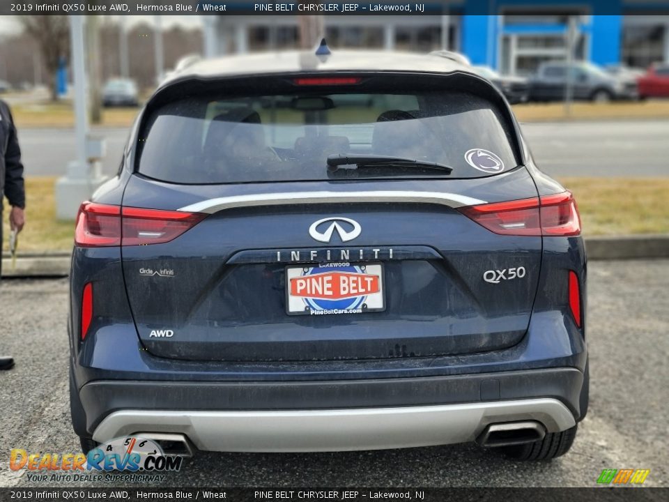 2019 Infiniti QX50 Luxe AWD Hermosa Blue / Wheat Photo #5