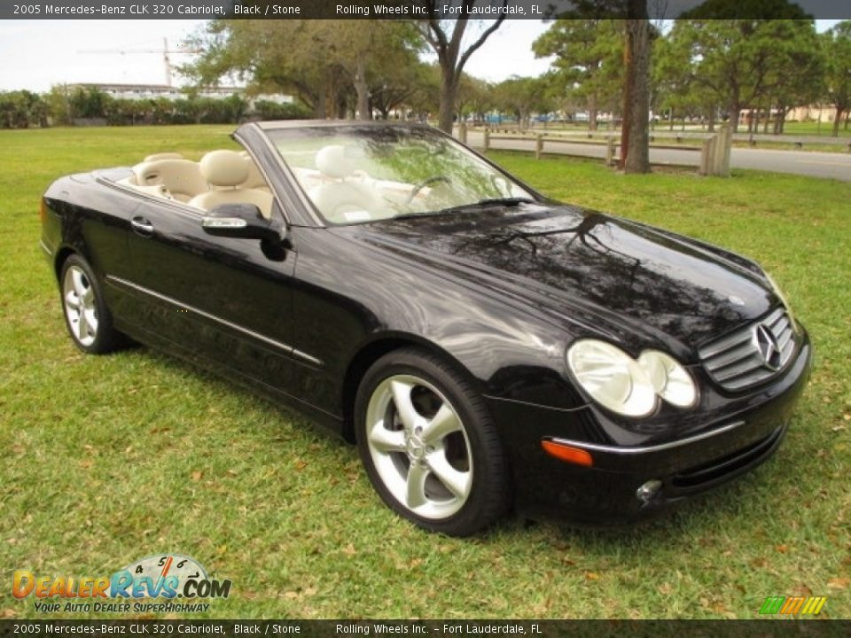 2005 Mercedes-Benz CLK 320 Cabriolet Black / Stone Photo #25