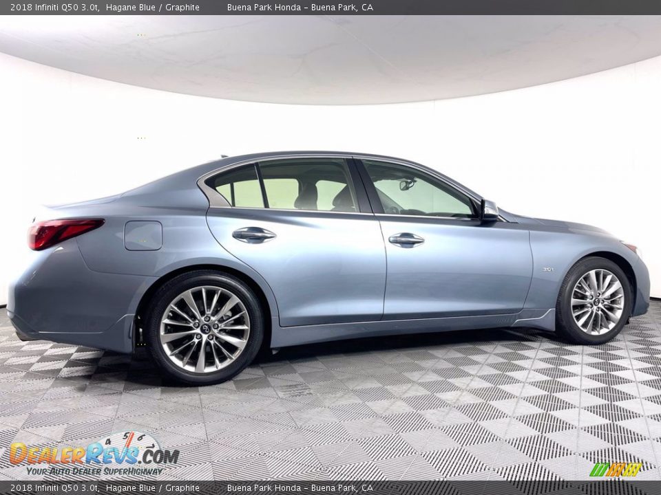 2018 Infiniti Q50 3.0t Hagane Blue / Graphite Photo #8