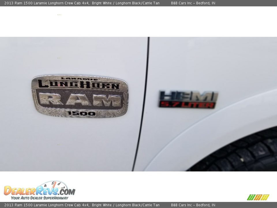 2013 Ram 1500 Laramie Longhorn Crew Cab 4x4 Bright White / Longhorn Black/Cattle Tan Photo #2