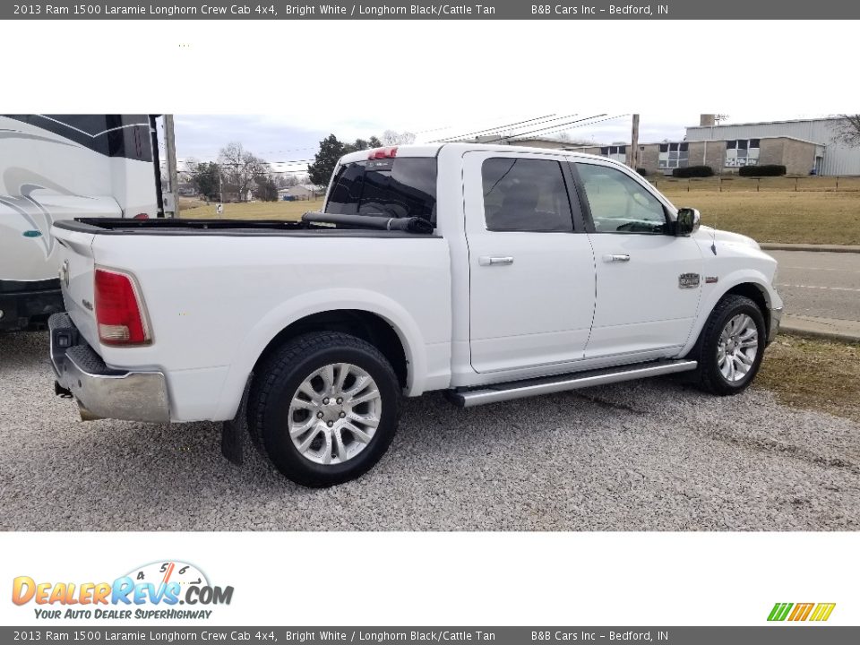 2013 Ram 1500 Laramie Longhorn Crew Cab 4x4 Bright White / Longhorn Black/Cattle Tan Photo #3