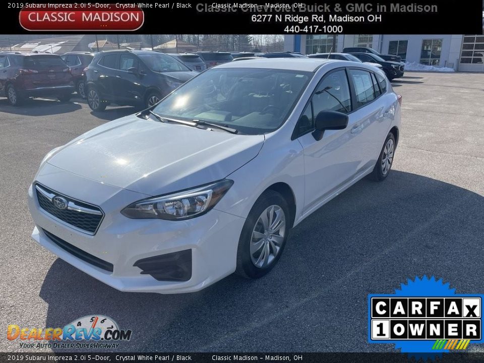 2019 Subaru Impreza 2.0i 5-Door Crystal White Pearl / Black Photo #1