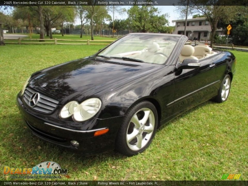 2005 Mercedes-Benz CLK 320 Cabriolet Black / Stone Photo #32