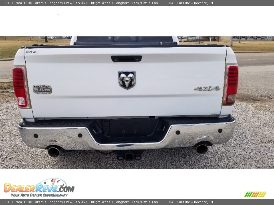 2013 Ram 1500 Laramie Longhorn Crew Cab 4x4 Bright White / Longhorn Black/Cattle Tan Photo #5