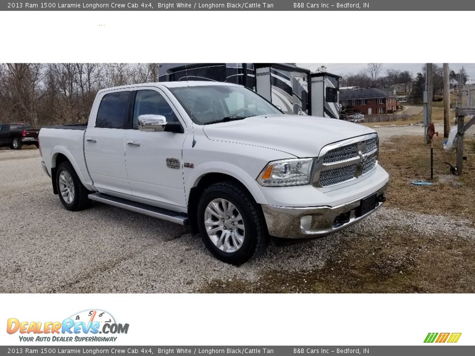 2013 Ram 1500 Laramie Longhorn Crew Cab 4x4 Bright White / Longhorn Black/Cattle Tan Photo #26