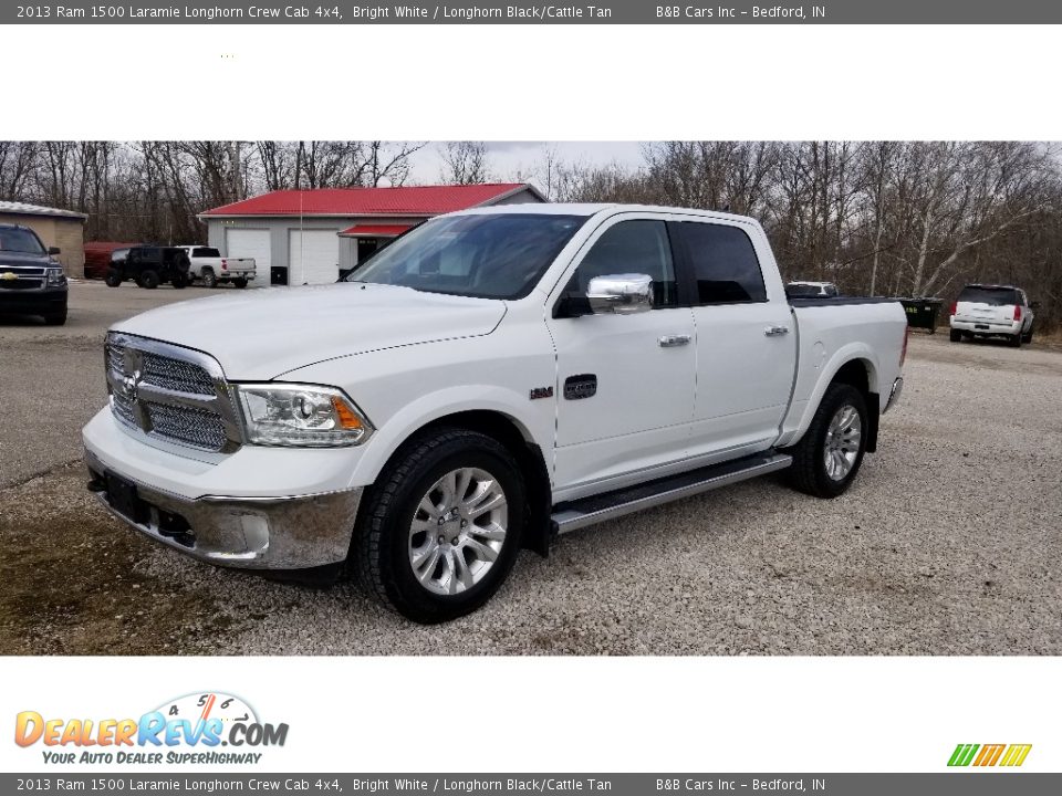 2013 Ram 1500 Laramie Longhorn Crew Cab 4x4 Bright White / Longhorn Black/Cattle Tan Photo #27