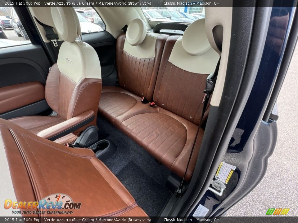 Rear Seat of 2015 Fiat 500c Pop Photo #16