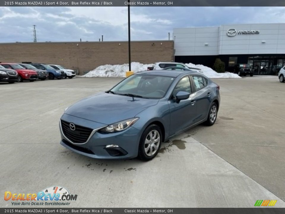 2015 Mazda MAZDA3 i Sport 4 Door Blue Reflex Mica / Black Photo #2