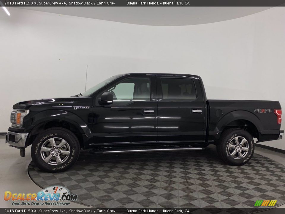 2018 Ford F150 XL SuperCrew 4x4 Shadow Black / Earth Gray Photo #4