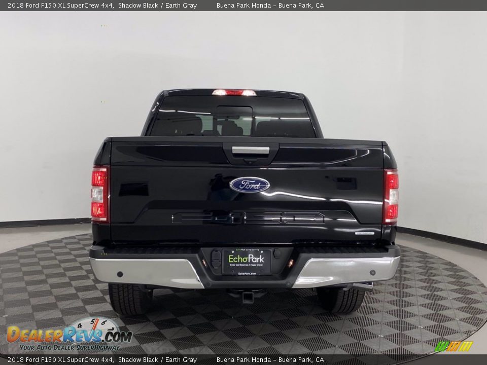 2018 Ford F150 XL SuperCrew 4x4 Shadow Black / Earth Gray Photo #6