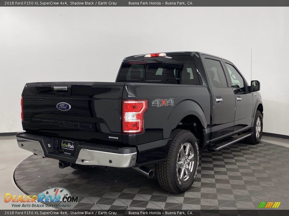 2018 Ford F150 XL SuperCrew 4x4 Shadow Black / Earth Gray Photo #7