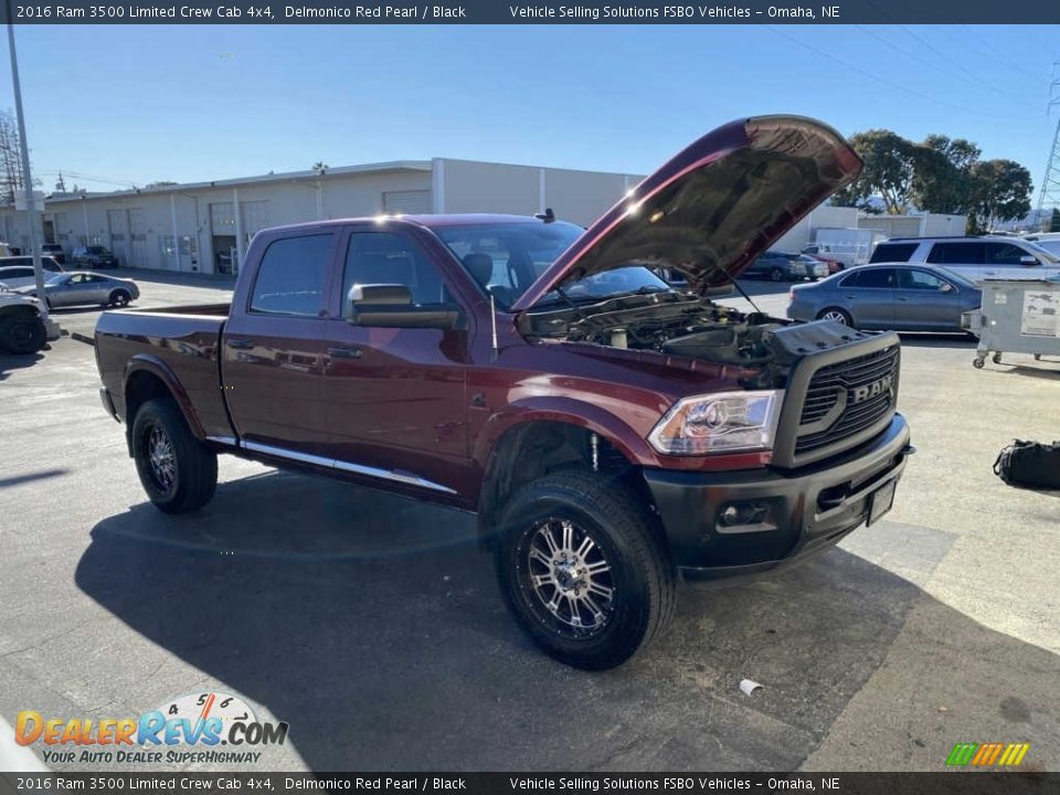 2016 Ram 3500 Limited Crew Cab 4x4 Delmonico Red Pearl / Black Photo #3