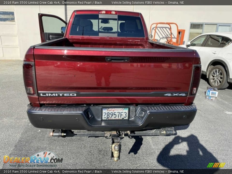 2016 Ram 3500 Limited Crew Cab 4x4 Delmonico Red Pearl / Black Photo #14