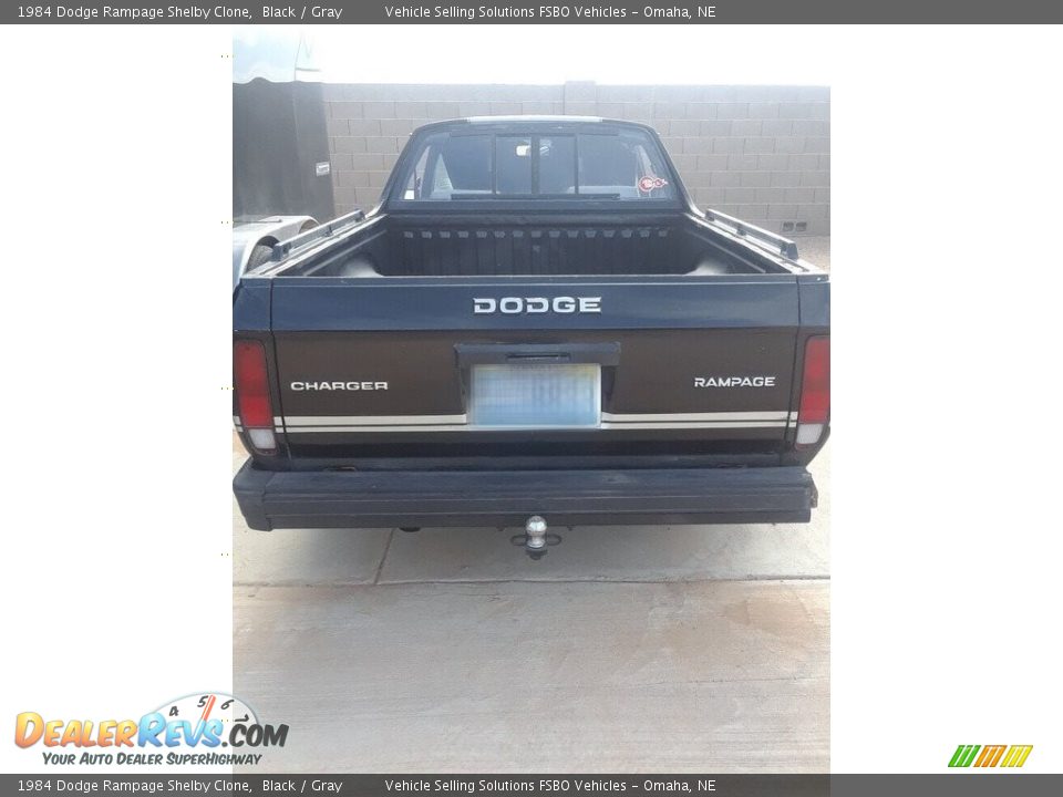 1984 Dodge Rampage Shelby Clone Black / Gray Photo #8