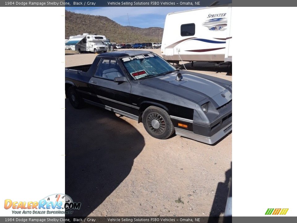 1984 Dodge Rampage Shelby Clone Black / Gray Photo #11