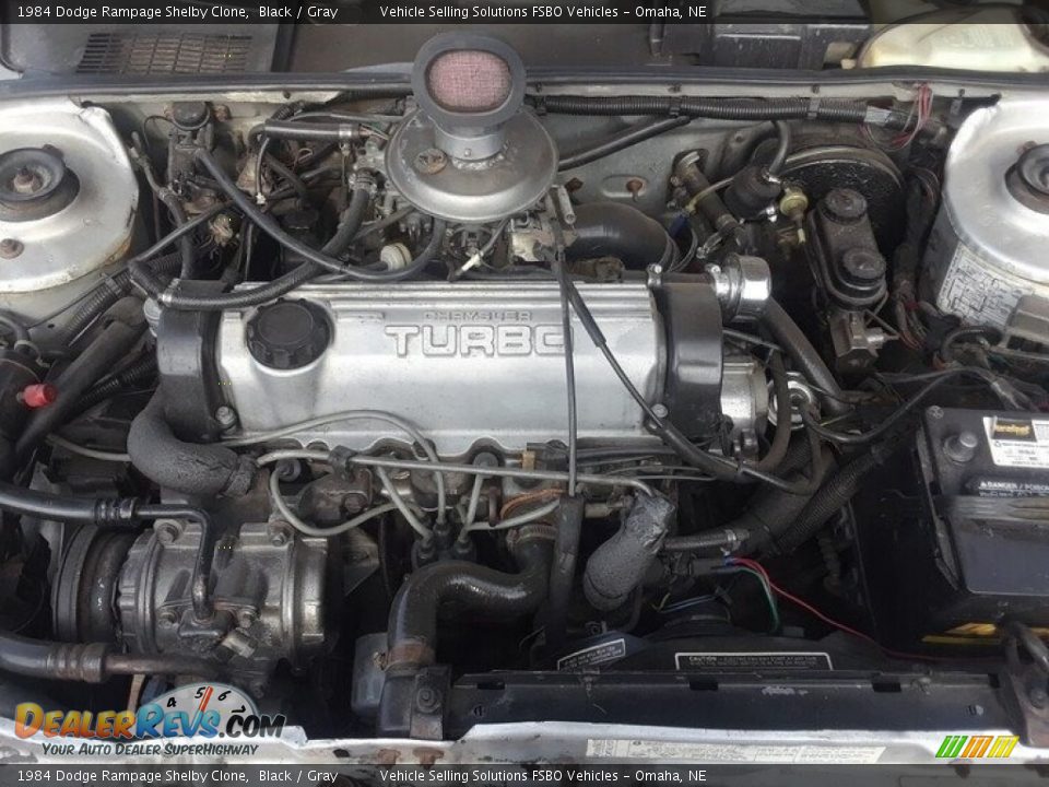 1984 Dodge Rampage Shelby Clone 2.2 Liter Turbocharged OHV 8-Valve 4 Cylinder Engine Photo #16