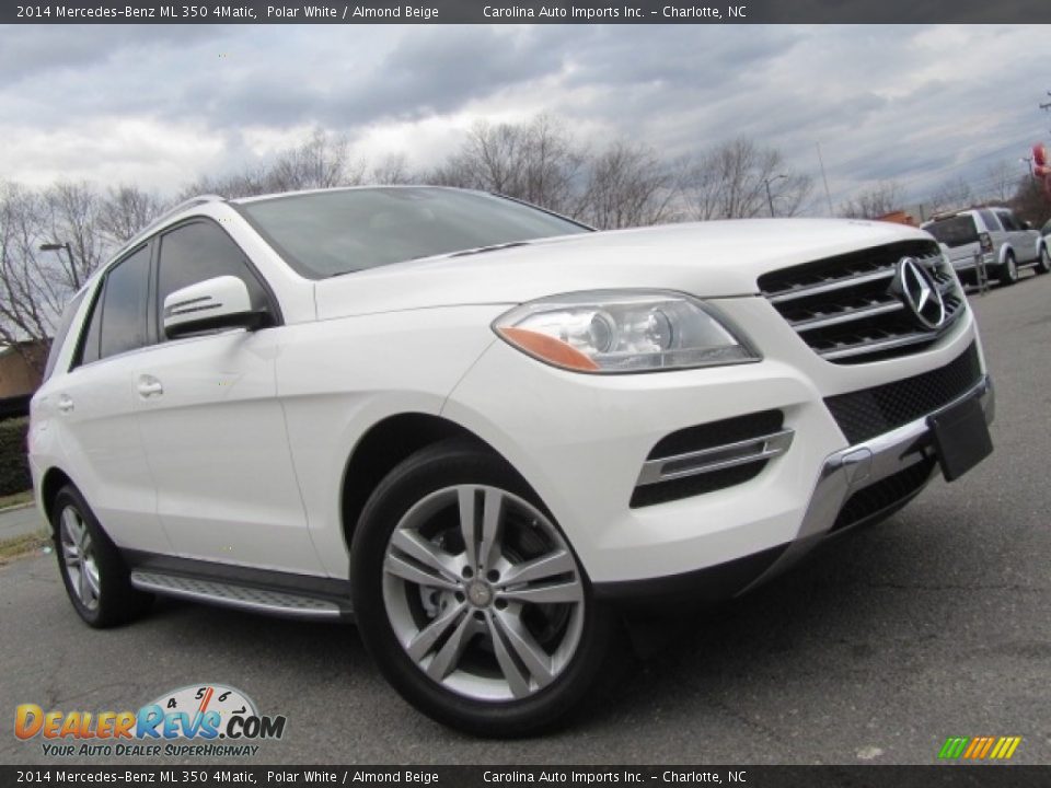 2014 Mercedes-Benz ML 350 4Matic Polar White / Almond Beige Photo #1