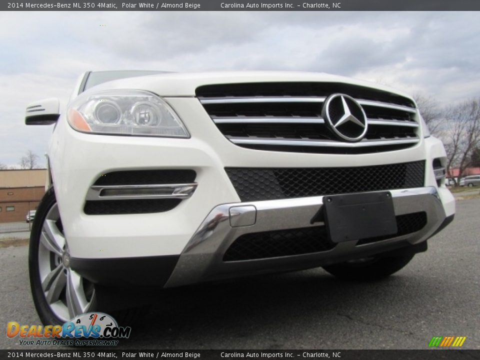 2014 Mercedes-Benz ML 350 4Matic Polar White / Almond Beige Photo #2