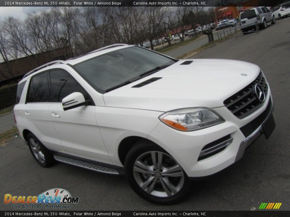 2014 Mercedes-Benz ML 350 4Matic Polar White / Almond Beige Photo #3