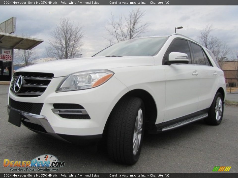2014 Mercedes-Benz ML 350 4Matic Polar White / Almond Beige Photo #6