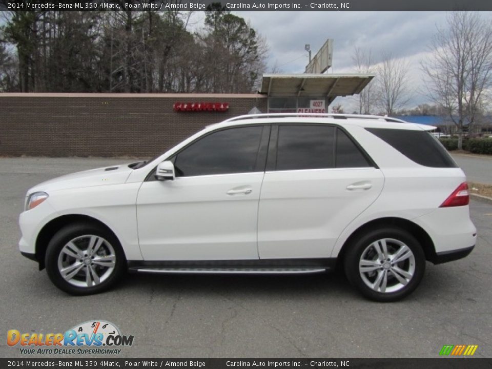 2014 Mercedes-Benz ML 350 4Matic Polar White / Almond Beige Photo #7