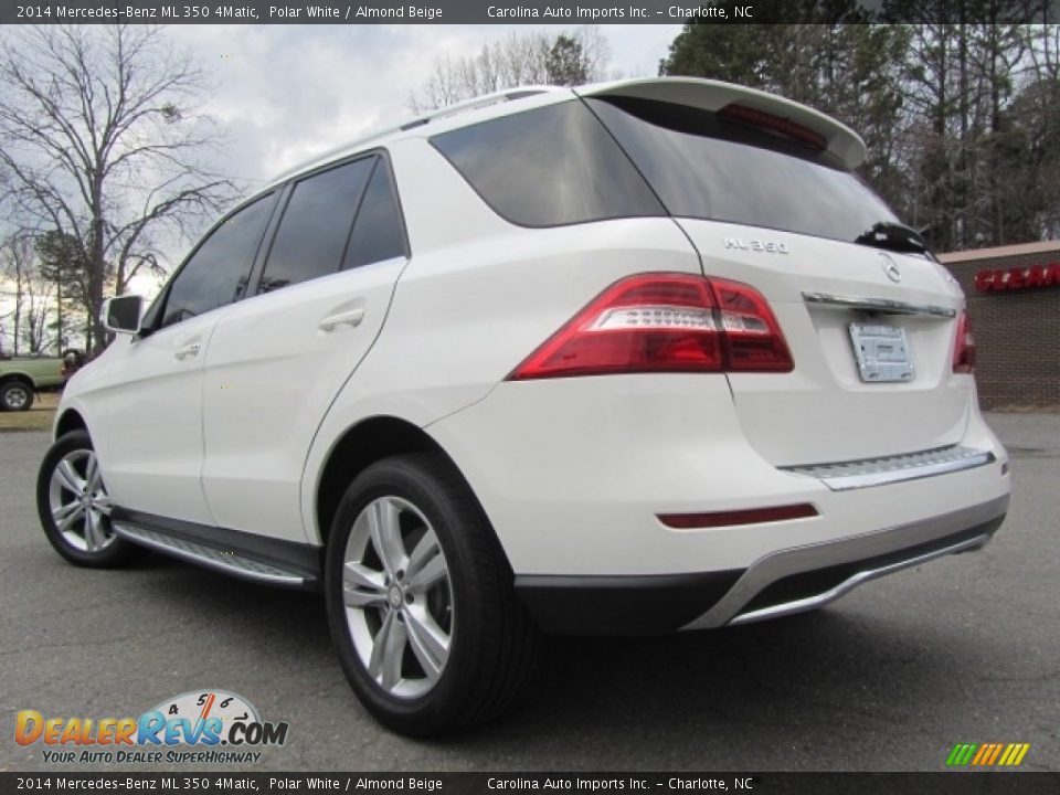 2014 Mercedes-Benz ML 350 4Matic Polar White / Almond Beige Photo #8