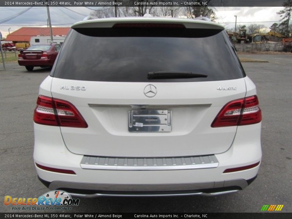 2014 Mercedes-Benz ML 350 4Matic Polar White / Almond Beige Photo #9