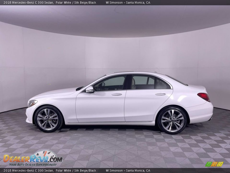 2018 Mercedes-Benz C 300 Sedan Polar White / Silk Beige/Black Photo #4