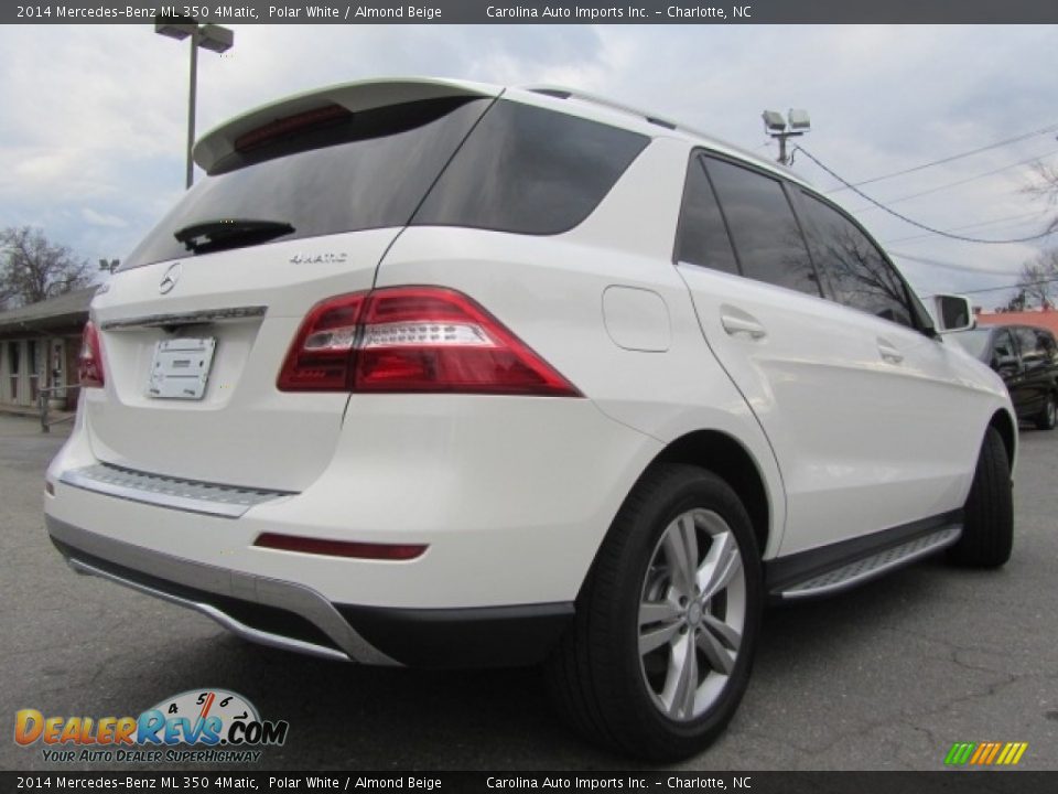 2014 Mercedes-Benz ML 350 4Matic Polar White / Almond Beige Photo #10