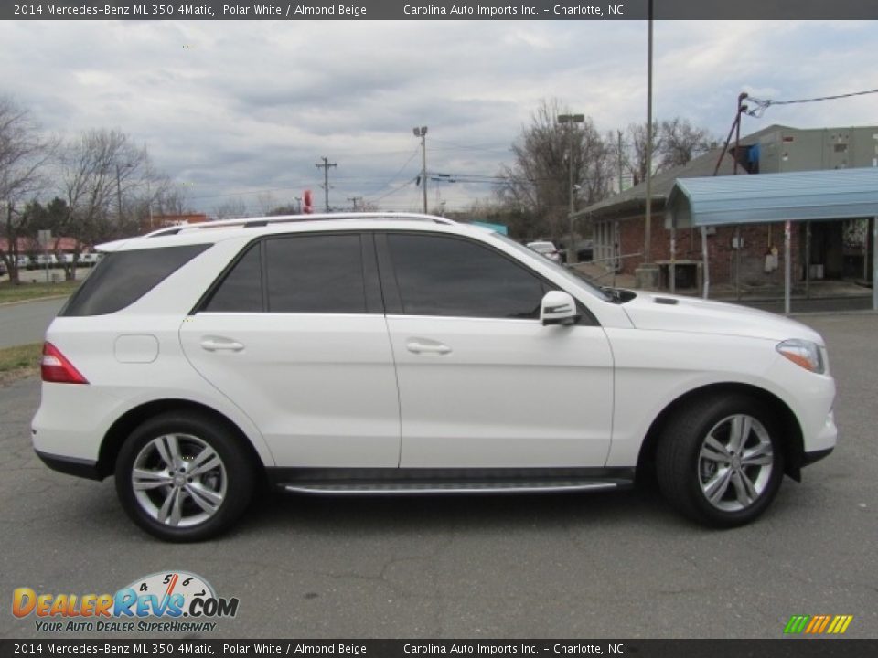 2014 Mercedes-Benz ML 350 4Matic Polar White / Almond Beige Photo #11