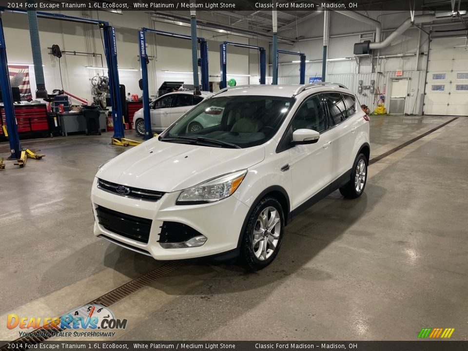 2014 Ford Escape Titanium 1.6L EcoBoost White Platinum / Medium Light Stone Photo #1