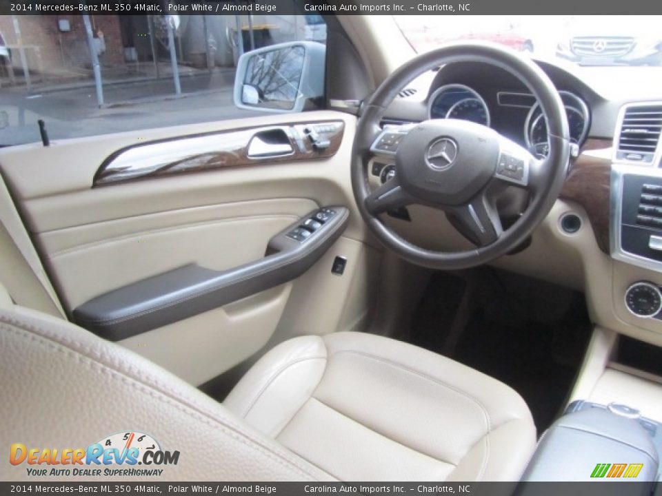 2014 Mercedes-Benz ML 350 4Matic Polar White / Almond Beige Photo #12