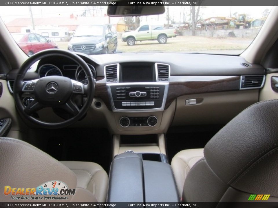 2014 Mercedes-Benz ML 350 4Matic Polar White / Almond Beige Photo #13