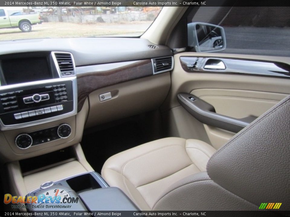 2014 Mercedes-Benz ML 350 4Matic Polar White / Almond Beige Photo #14