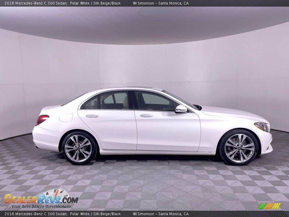 2018 Mercedes-Benz C 300 Sedan Polar White / Silk Beige/Black Photo #8