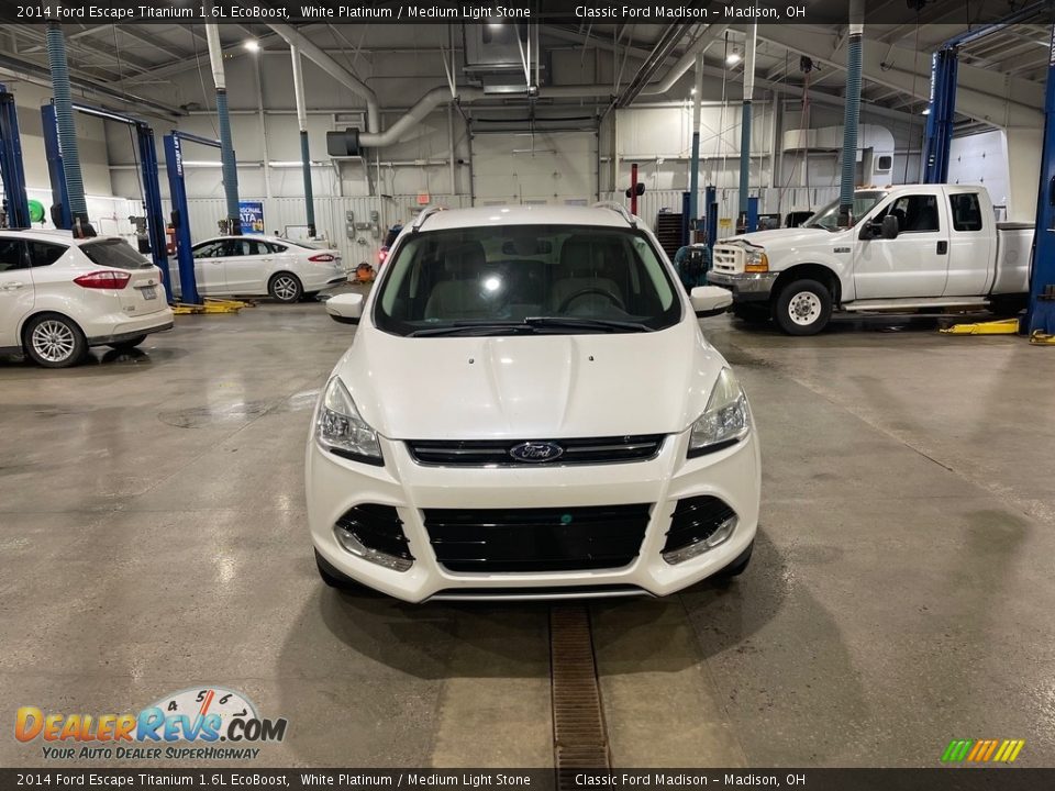 2014 Ford Escape Titanium 1.6L EcoBoost White Platinum / Medium Light Stone Photo #3
