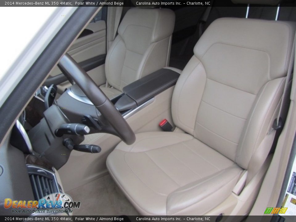 2014 Mercedes-Benz ML 350 4Matic Polar White / Almond Beige Photo #18