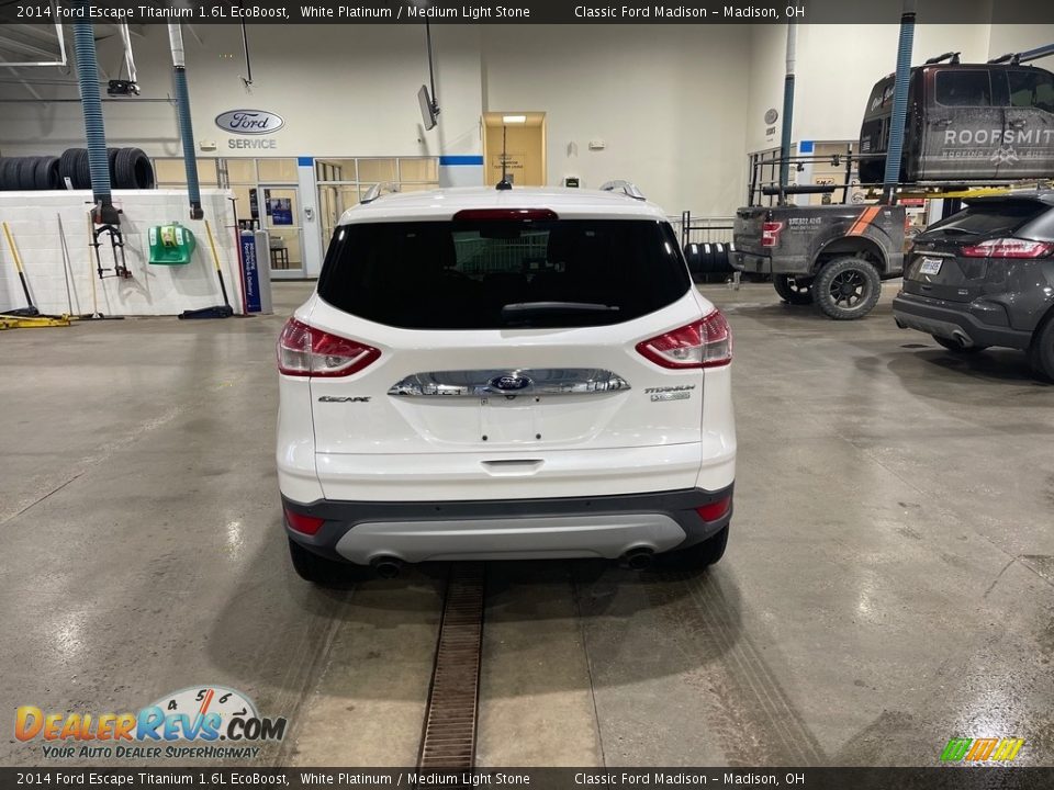 2014 Ford Escape Titanium 1.6L EcoBoost White Platinum / Medium Light Stone Photo #6