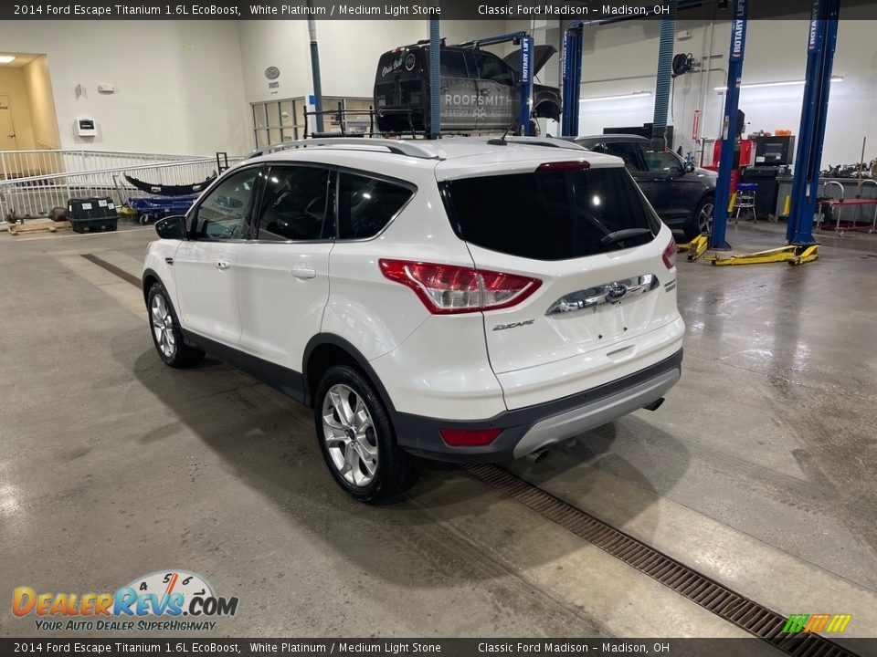 2014 Ford Escape Titanium 1.6L EcoBoost White Platinum / Medium Light Stone Photo #7