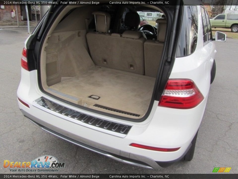 2014 Mercedes-Benz ML 350 4Matic Polar White / Almond Beige Photo #20