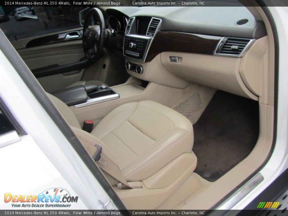 2014 Mercedes-Benz ML 350 4Matic Polar White / Almond Beige Photo #21