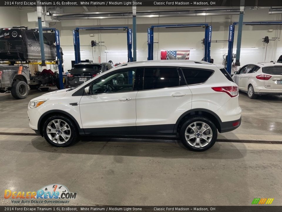 2014 Ford Escape Titanium 1.6L EcoBoost White Platinum / Medium Light Stone Photo #8