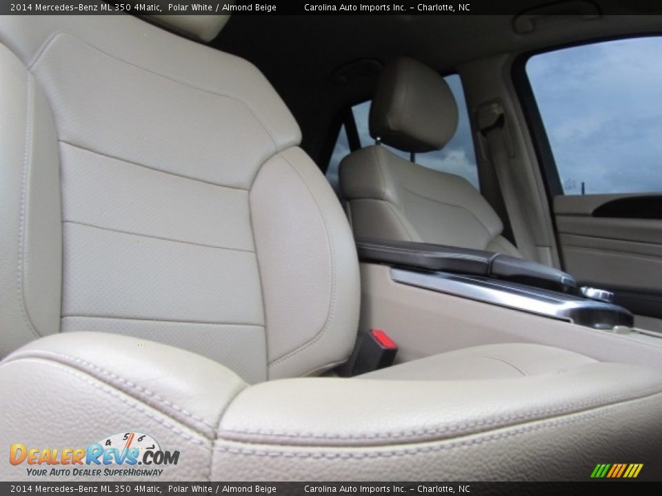 2014 Mercedes-Benz ML 350 4Matic Polar White / Almond Beige Photo #22