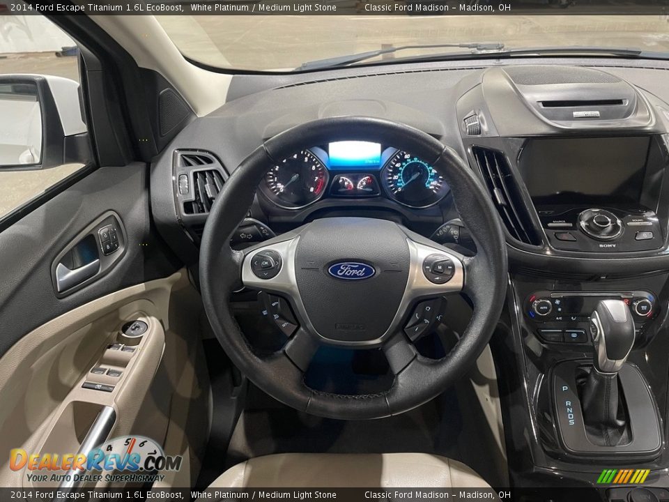 2014 Ford Escape Titanium 1.6L EcoBoost White Platinum / Medium Light Stone Photo #9
