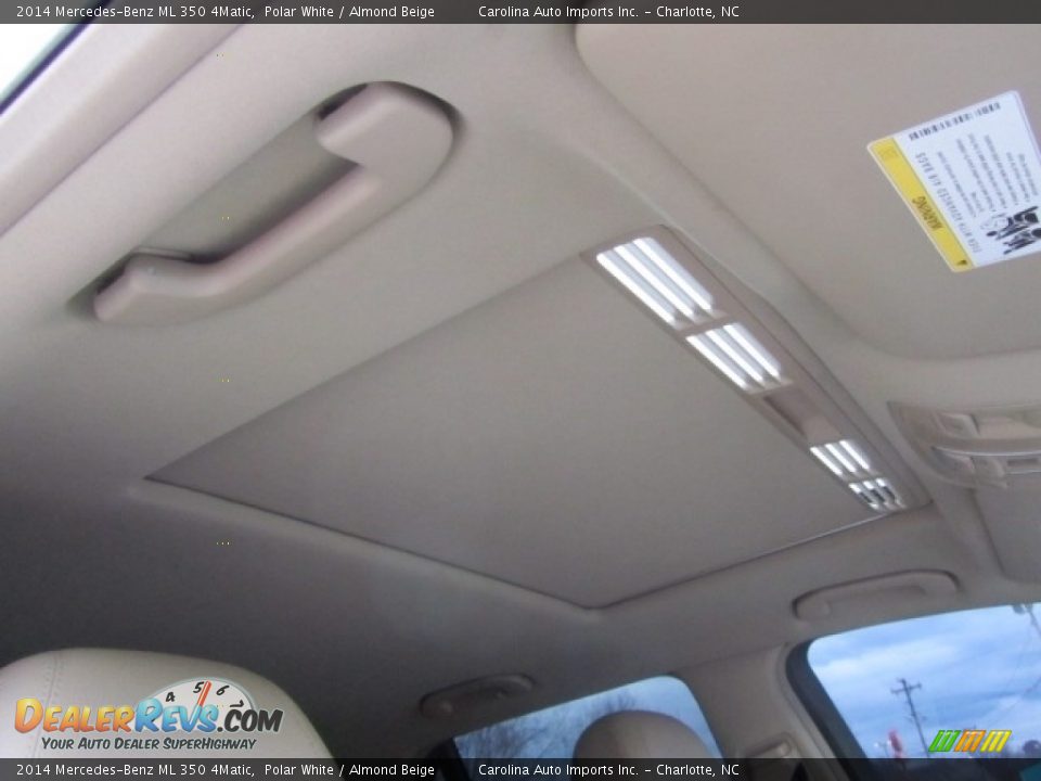 2014 Mercedes-Benz ML 350 4Matic Polar White / Almond Beige Photo #23