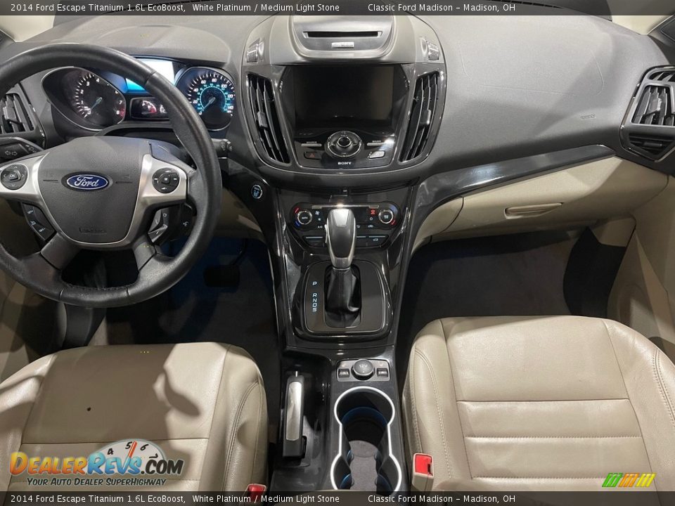 2014 Ford Escape Titanium 1.6L EcoBoost White Platinum / Medium Light Stone Photo #10
