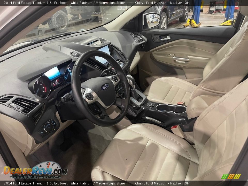 2014 Ford Escape Titanium 1.6L EcoBoost White Platinum / Medium Light Stone Photo #11